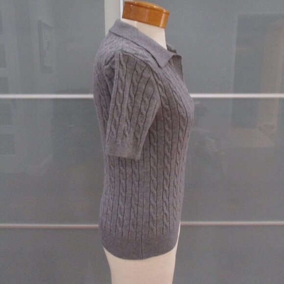 Short Sleeve Cable Knit Sweater - Picture 4 of 4